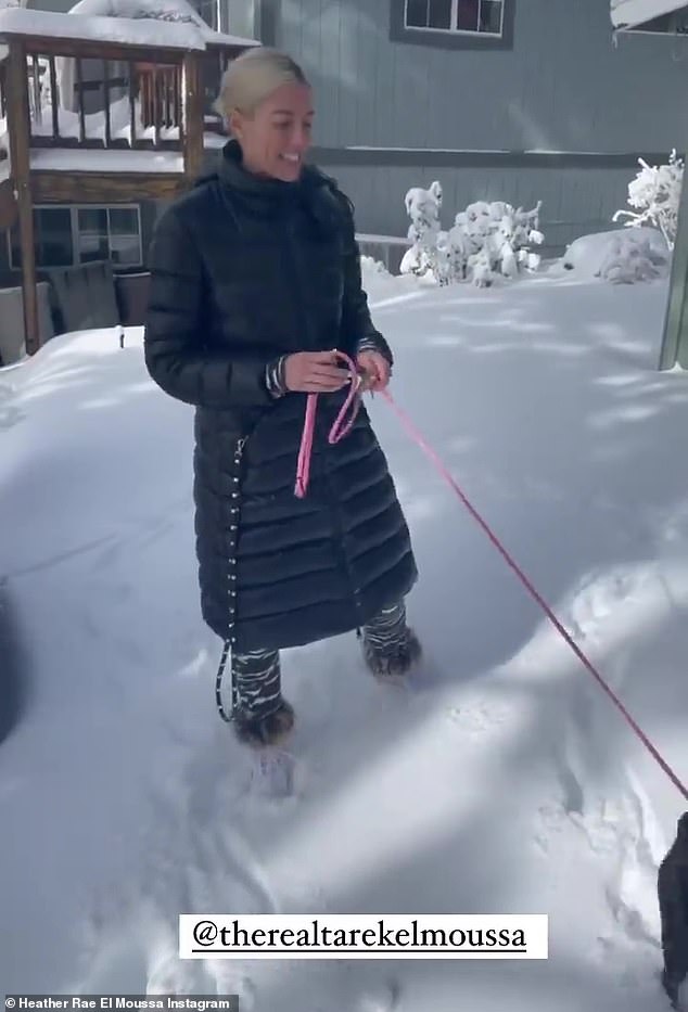 Heather Rae Young shares she's snowed in with husband Tarek El Moussa