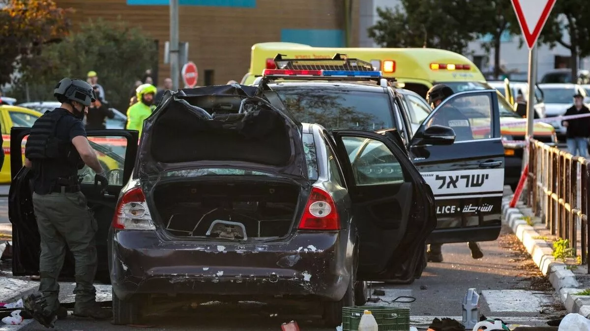 Car rams into bus stop in Israel leaving at least 13 injured