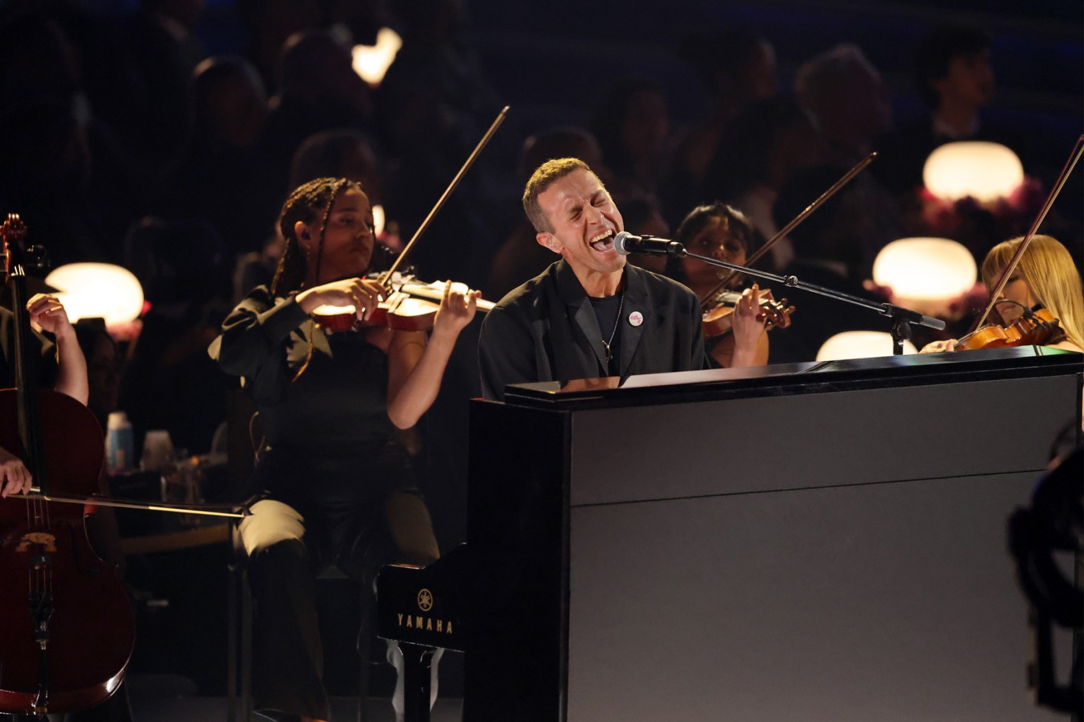 Chris Martin Sings 'All My Love' During Grammys In Memoriam Segment