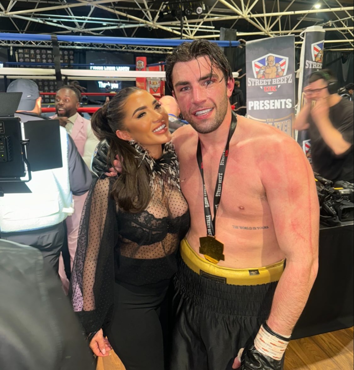 ‘Proud’ Chloe Brockett gushes over boyfriend Jack Fincham as he wins boxing match after swerving jail...