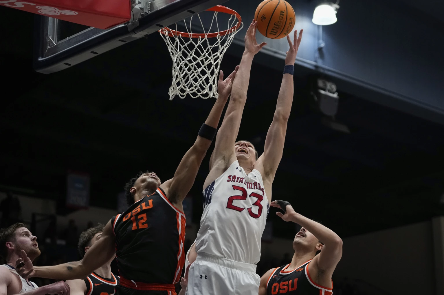 Augustas Marciolionis scores 25 points, leading No. 23 Saint Mary's past Oregon State 74-64