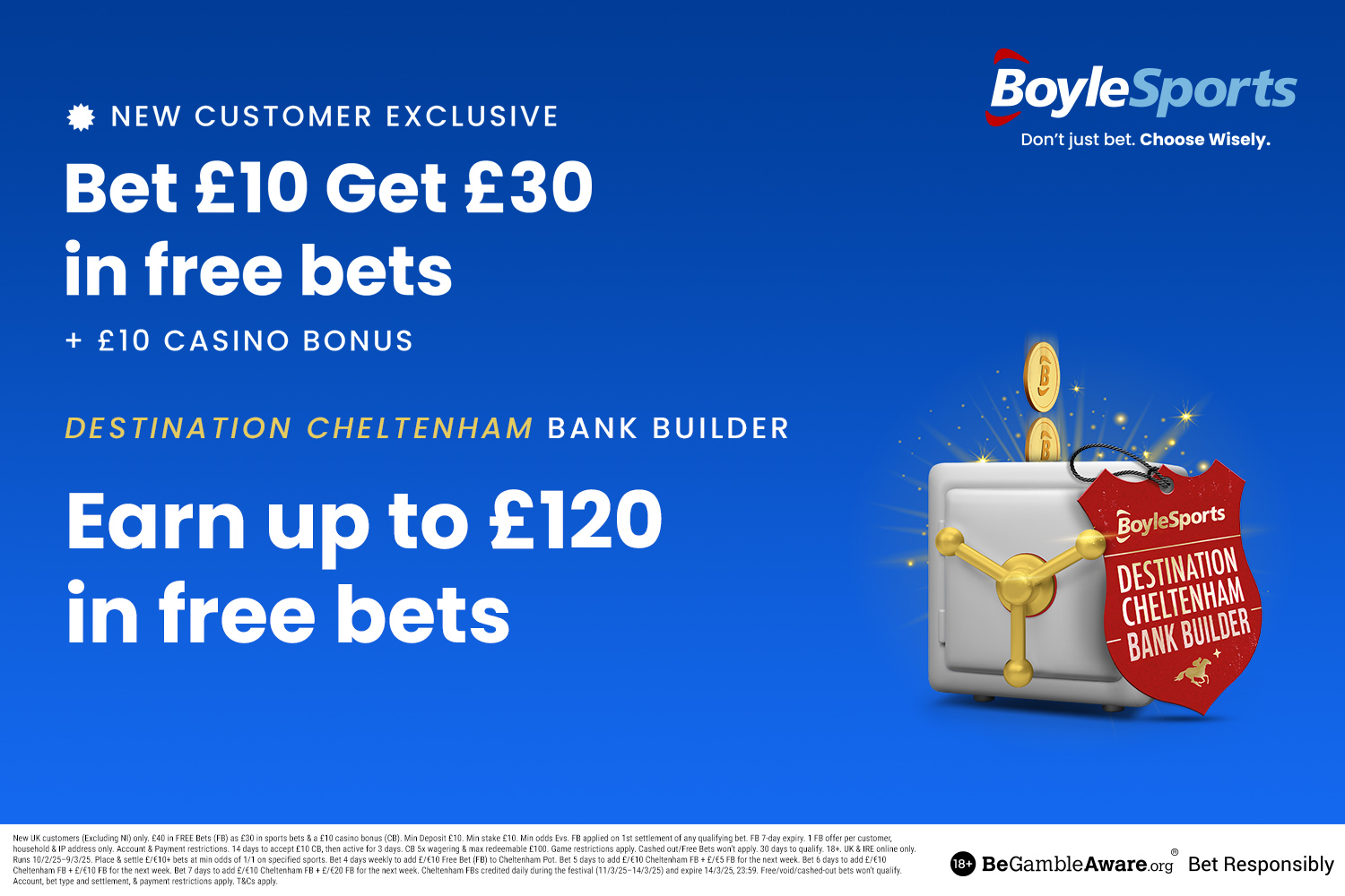 Cheltenham Festival 2025: Earn up to £120 in free bets to spend, plus extra £40 welcome bonus with B...