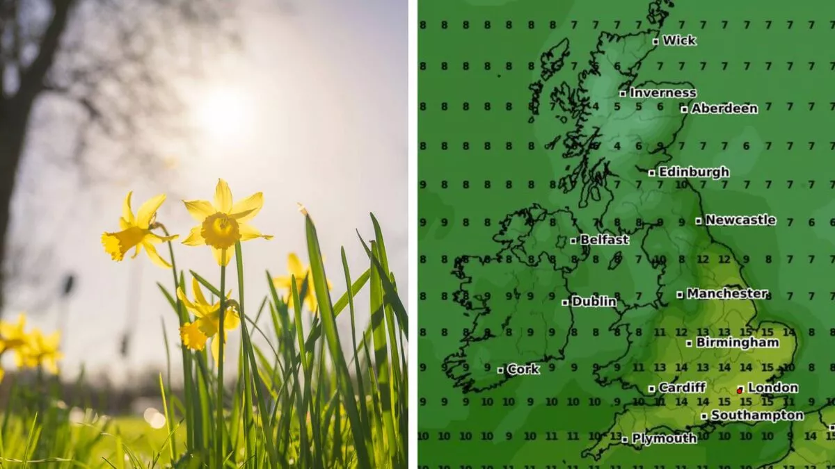 UK weather maps show exactly when spring will start - and Brits will be happy