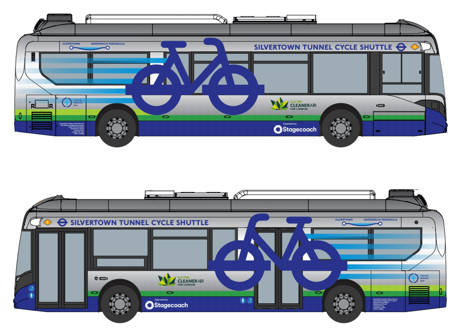 Can you spot the unusual feature of London's newest bus that only cyclists can use?