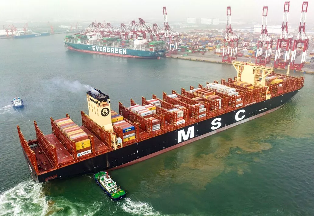 World's largest container ship is length of three football pitches