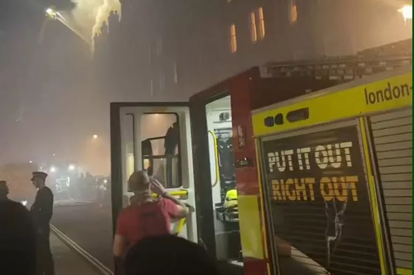 Famous London hotel adored by celebs on fire with 125 firefighters at scene