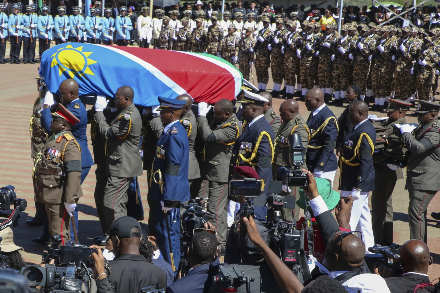 Namibian founding president Sam Nujoma is laid to rest and praised as the last African liberator