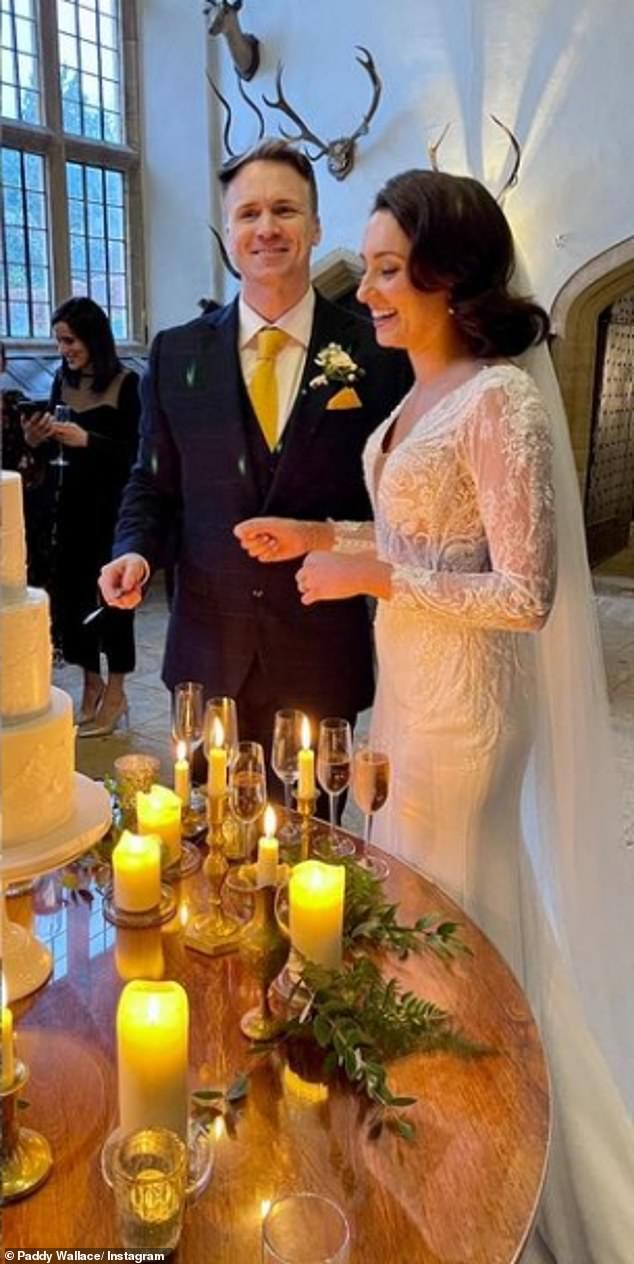 Corrie's Paddy Wallace marries fiancée Rachel in winter ceremony