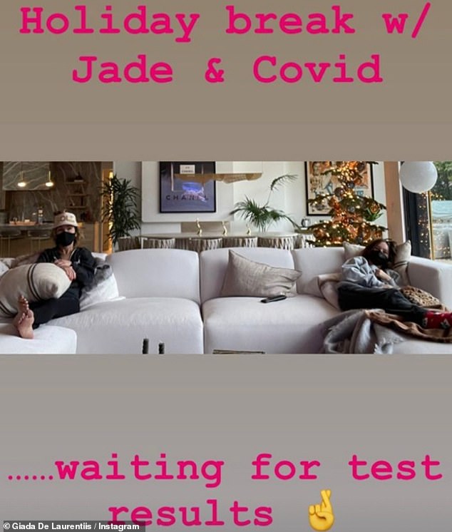 Giada and daughter social distance awaiting COVID-19 test results