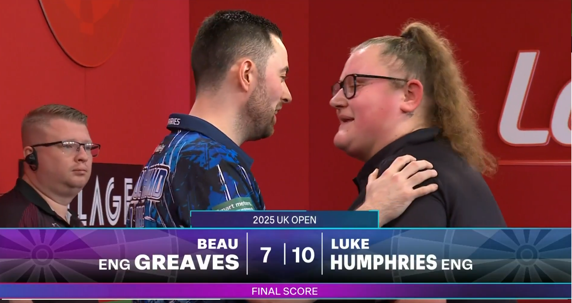 ‘What a gent with boo’ – Beau Greaves’ sister praises Luke Humphries for classy gesture at UK Open darts...