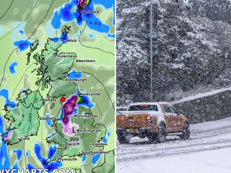 UK snow latest as maps show Britain blitzed by 42 hours of 'non-stop' blizzards