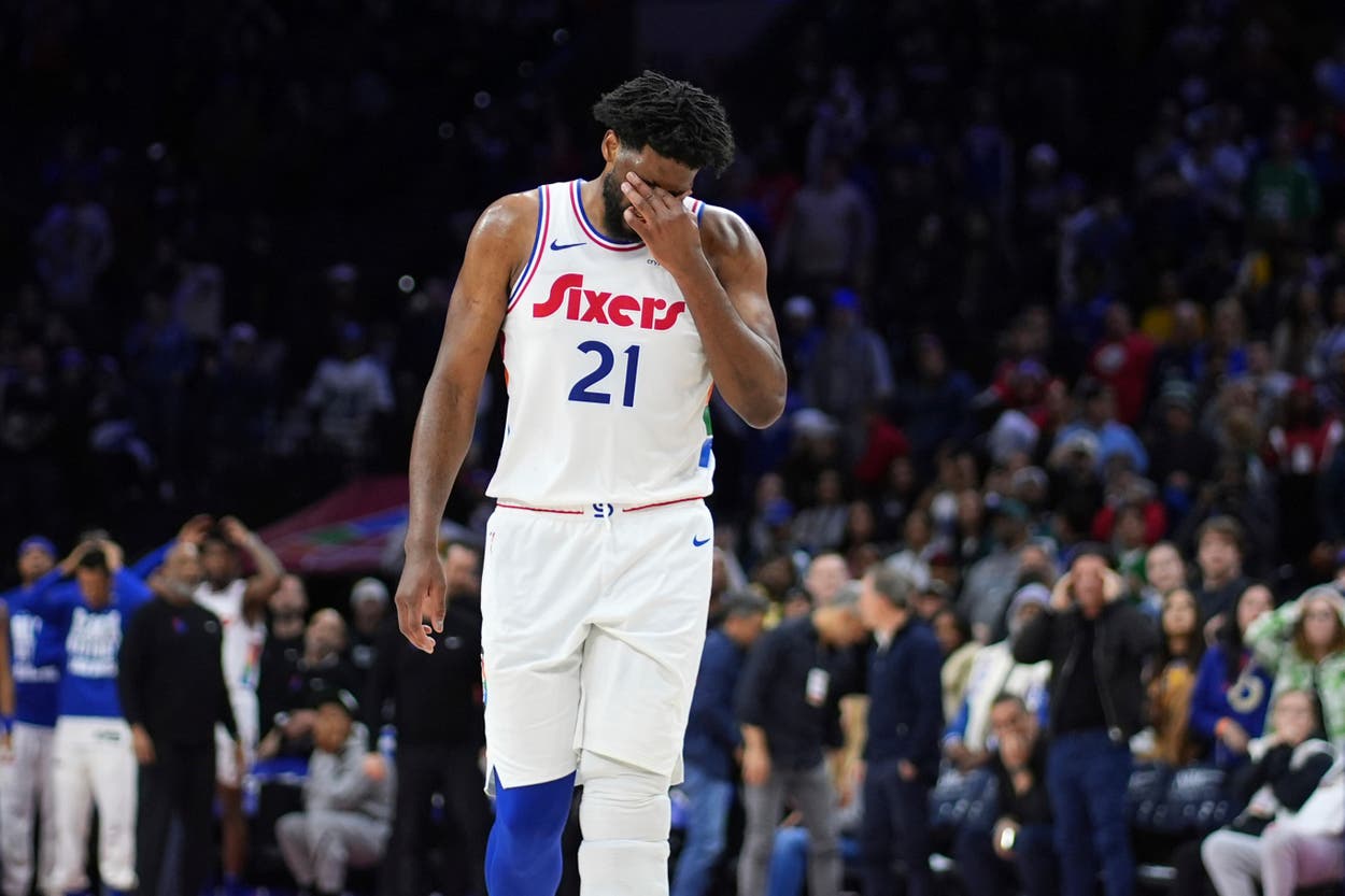 NBA player Joel Embiid out for the season as 76ers Center set for rehab on knee