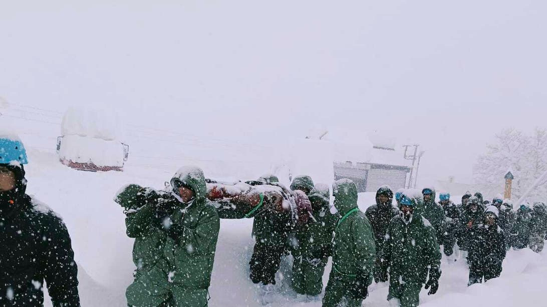 At least 41 workers are trapped after being swept away by an avalanche in northern India