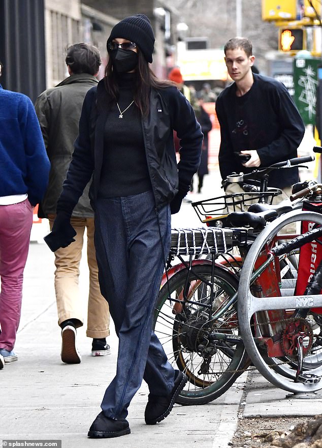 Bella Hadid steps out with boyfriend Marc Kalman on New Year's Eve