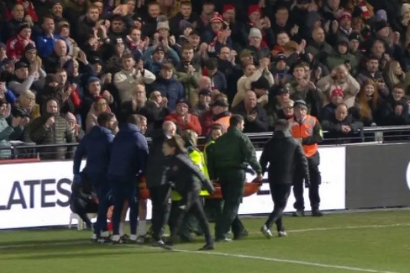 Nottingham Forest star stretchered off with ‘horrific’ injury after collision