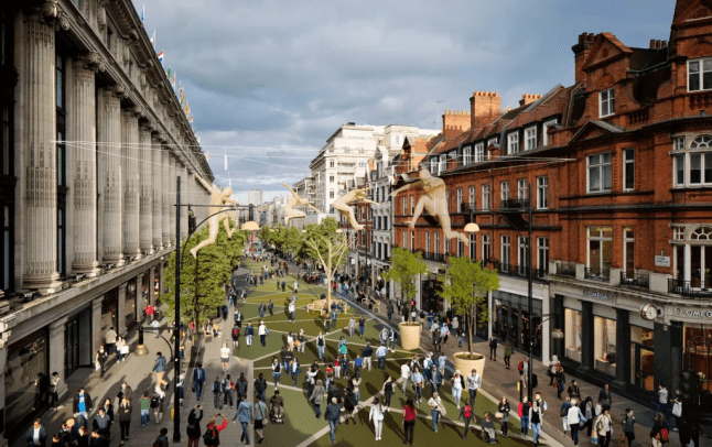 Visual shows what Oxford Street pedestrianisation would look like - but not all locals are keen