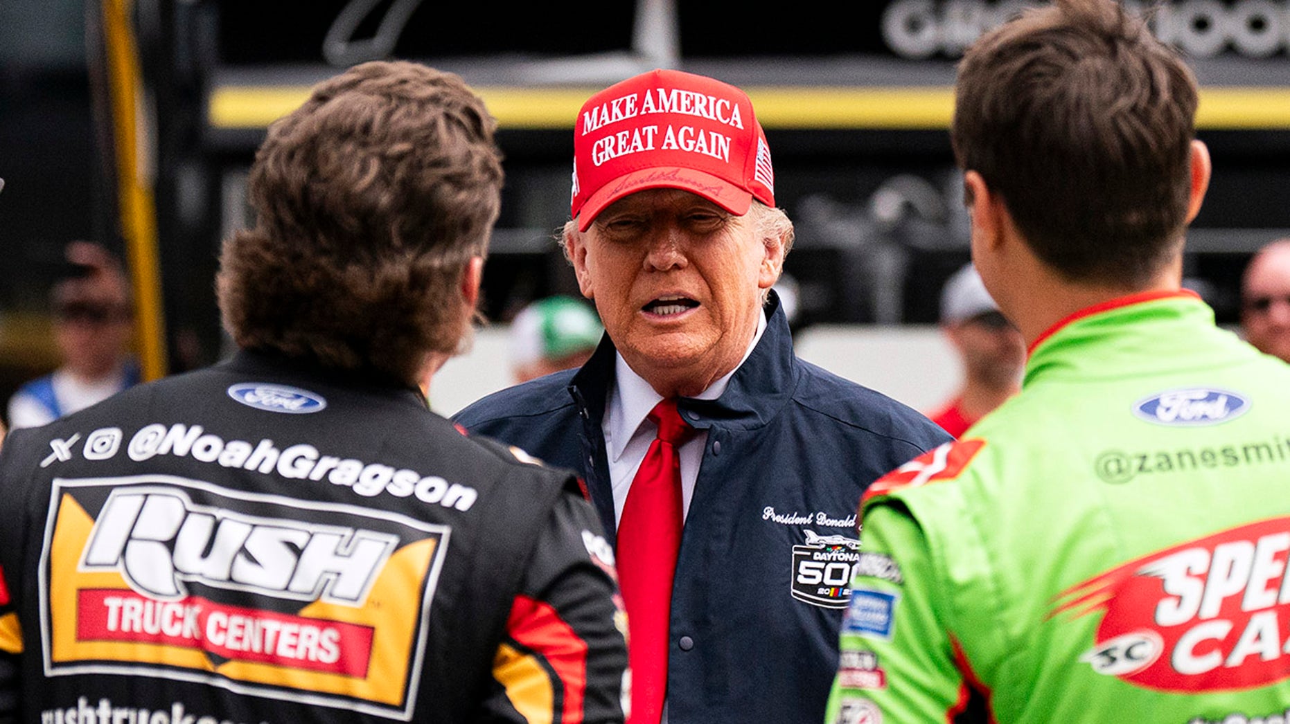 Canadian driver Amber Balcaen says Trump's presence at Daytona 500 gave her chills: 'It was really neat'