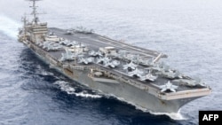 US aircraft carrier collides with merchant ship near Egypt