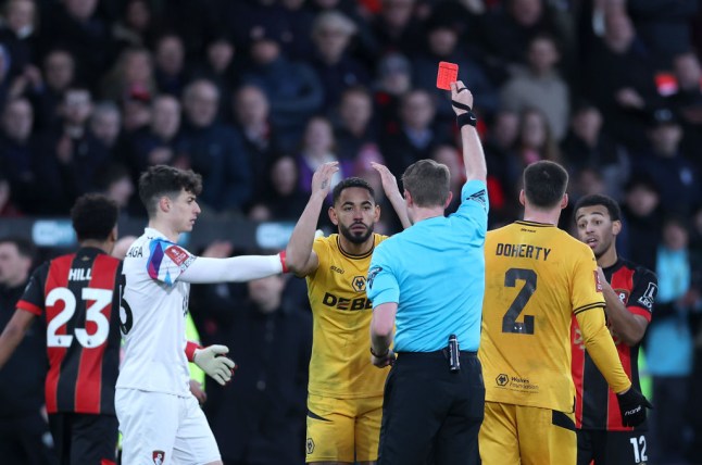 The Wolves games Matheus Cunha will miss after red card against Bournemouth