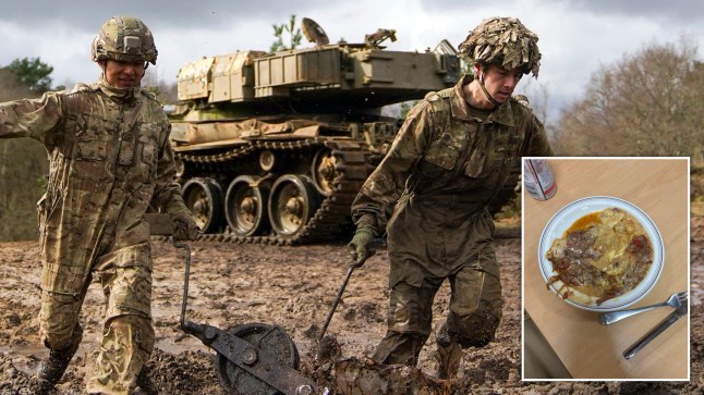 British Army soldiers share shocking photos of food they're being served