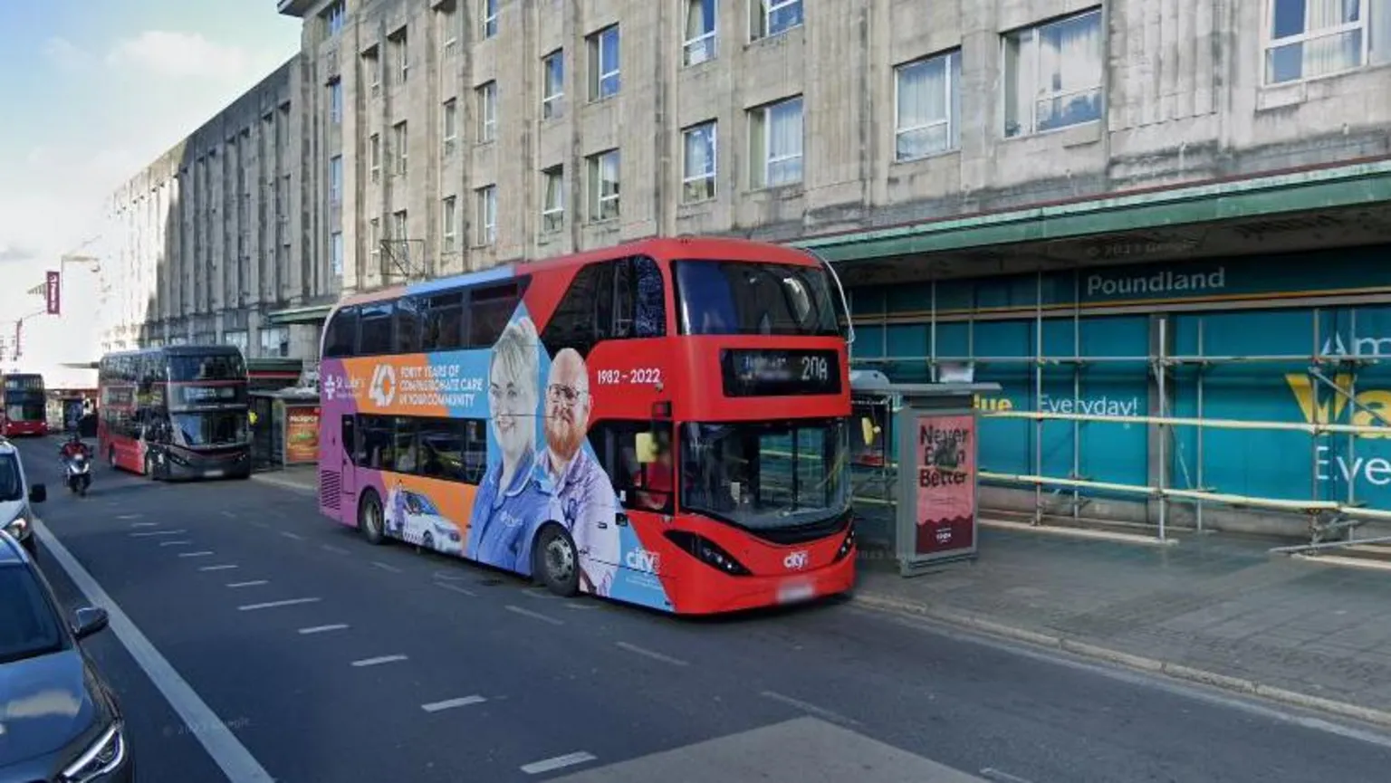 Shipping containers become temporary bus shelters in Plymouth