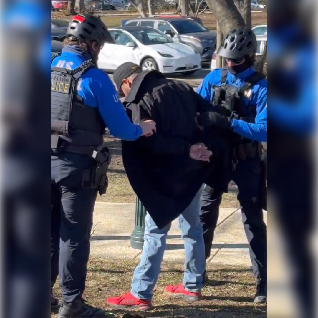 BREAKING: Former Proud Boys Chairman Enrique Tarrio Arrested by Capitol Police for Defending Himself During Attack by Screaming Protester in DC - It Looks Like Another Setup - VIDEO