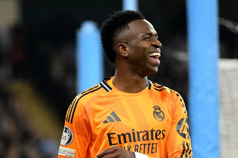 Man City fans' banner backfires as laughing Vinicius Jr gives savage response