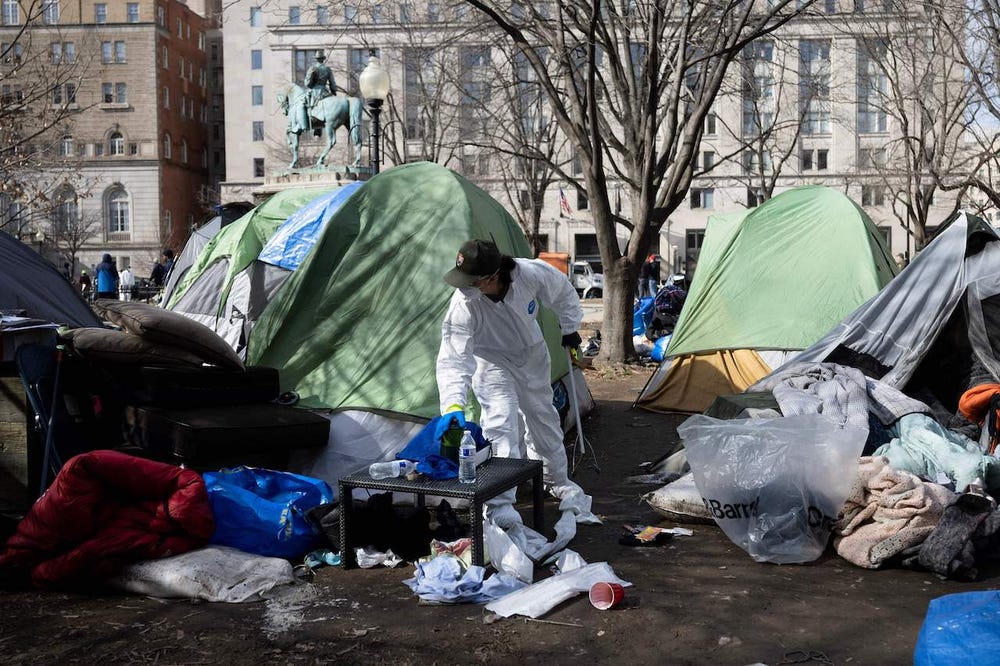 California Gov. Gavin Newsom wants the Supreme Court to make it easier to clear homeless encampments. Advocates say that will make the crisis worse. 